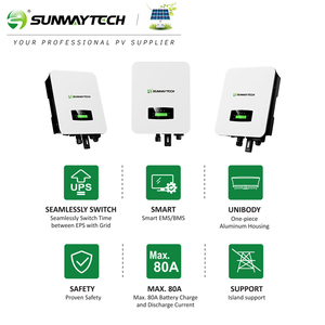 Inversor híbrido monofásico de 1kw a 6kw, estándar europeo, conectado a la red, 48v 230v, con almacenamiento de energía para el hogar. - Product Image 2
