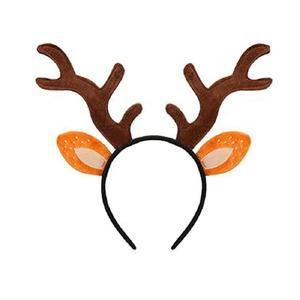 عصابة رأس على شكل قرون الغزلان اللطيفة للنساء إكسسوارات شعر بسيطة لعيد الميلاد لغسيل الوجه في المخزن - Product Image 4