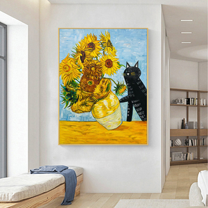 Arte de pared impresionista abstracto moderno al por mayor lienzo grande personalizado pinturas de flores pintadas <span class=keywords><strong>a</strong></span> mano Dafen reproducción <span class=keywords><strong>Picasso</strong></span> - Product Image 3