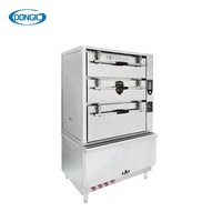 Armoire vapeur électrique à trois portes pour fruits de mer