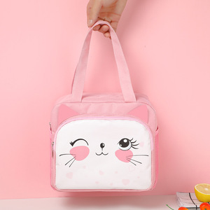 Sac à lunch isotherme avec motif de dessin animé, feuille d'aluminium épaisse pour usage extérieur, chiot brun, panda noir - Product Image 2