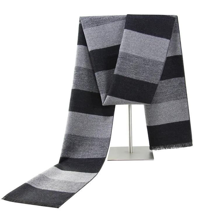 Wholesale Scarves Designer Winter Checked Scarf for Men Custom Silk Tassel Viscose Other Scarves