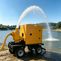 Pompe centrifuge auto-amorçante à haut débit pour eaux usées industrielles, avec moteur diesel, pour l'irrigation agricole