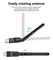 Adaptador Wi-Fi USB 2,4 GHz 150Mbps con antena 802.11n/G/b Ethernet LAN Tarjeta de red inalámbrica PC Receptor Wi-Fi