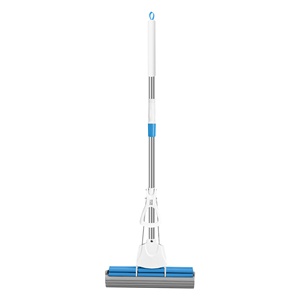 Fregona de esponja mágica de acero inoxidable Realida con función de borrador, fregona de esponja con escobilla de goma versátil para todos los tipos de limpieza de pisos - Product Image 6