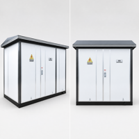 Poste de distribution extérieur préfabriqué de type européen, transformateur en boîtier 315 kVA 630 kVA, station de puissance haute tension