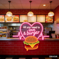 Letrero de Neón LED Multicolor Personalizable, Luz Publicitaria Personalizada para Desayunos, Decoración de Pared para Cafetería, IP54