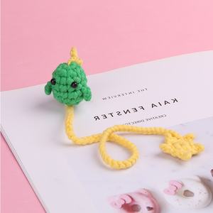 Práctico bordado <span class=keywords><strong>de</strong></span> algodón hecho a mano marcapáginas Kit <span class=keywords><strong>de</strong></span> ganchillo diseño <span class=keywords><strong>de</strong></span> animales <span class=keywords><strong>de</strong></span> dibujos animados DIY hilo tejido a mano tela artesanal regalo - Product Image 3