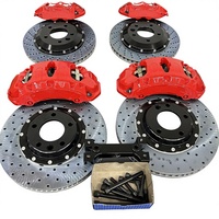 Kit d'étriers de frein à disque 6 pistons 20z Silver Fish Bone 380 405x34mm pour course, retrofit/amélioration Cayenne Macan Panamera