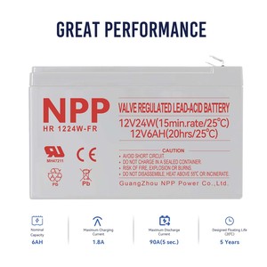 SOLAR Energy Storage Maintenance Free High Rate Lead Acid Battery 12V 24W UPS Shipping for Golf Carts Power Tools <b>Lighting</b> 5 HR1 - Product Image 3
