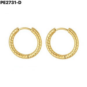 Pendientes de Aro de Moda 2.5*18 PE2731 para Mujer, Joyería de Alta Calidad - Product Image 2