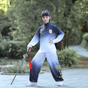 Costume d'entraînement sportif pour étudiants de l'école de Tai pour adultes Nese <span class=keywords><strong>Kung</strong></span> Fu à manches longues - Product Image 1