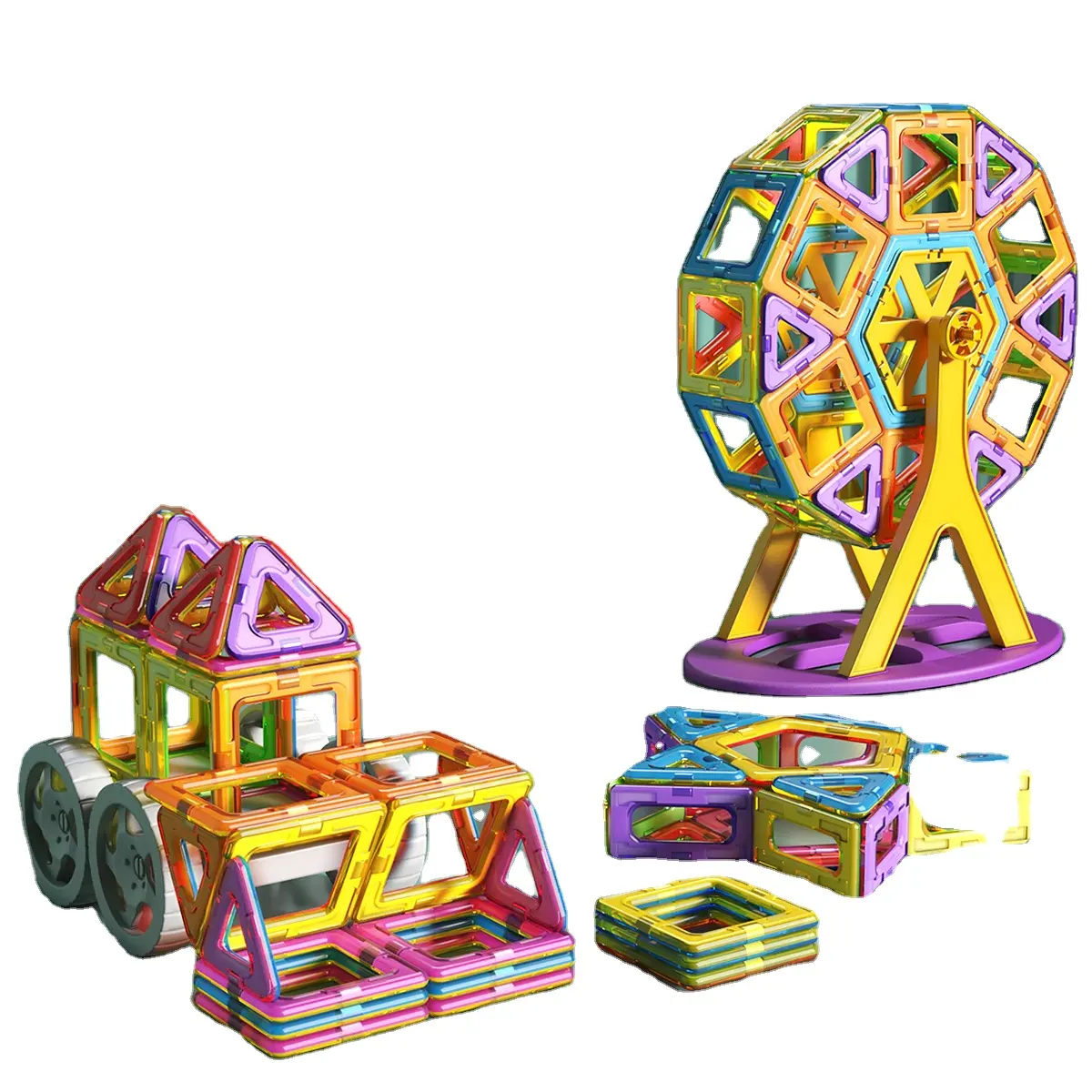 Los mejores juguetes magnéticos, divertidos bloques de construcción, palos magnéticos y bolas, juego de juguetes de varilla para niños