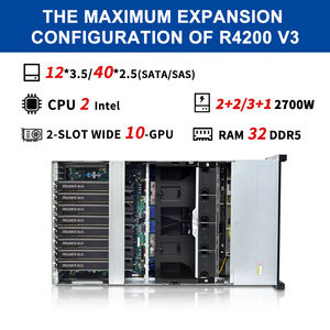 เวิร์กสเตชัน8 GPU ที่4U ที่สุดสำหรับการฝึกอบรม Ai, การประมวลผลแบบคลาวด์, การจำลองเสมือนและเซิร์ฟเวอร์ที่จัดเก็บข้อมูลที่มีความหนาแน่นสูงสำหรับศูนย์ข้อมูล - Product Image 2