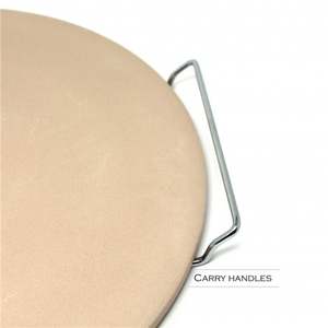 Accessoires pour <span class=keywords><strong>pizza</strong></span> maison, pierre rectangulaire avec un support, le meilleur compagnon de barbecue, argile ronde, carré en cordierite, 28 cm, outils de cuisson - Product Image 6