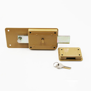 Loquet de sécurité antivol pour <span class=keywords><strong>porte</strong></span> et portail, avec clé, en laiton, à montage en saillie, pour extérieur - Product Image 1