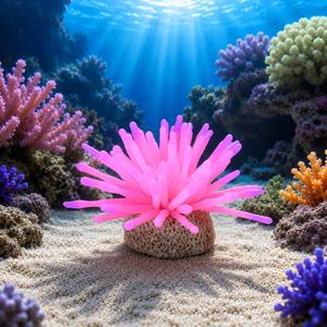 Decoración para Acuario PKY, <span class=keywords><strong>Pulpo</strong></span> Artificial Fluorescente, Decoración para Pecera, <span class=keywords><strong>Pulpo</strong></span> <span class=keywords><strong>de</strong></span> Silicona con Ventosa y Accesorios - Product Image 3