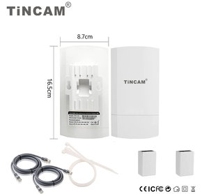 Tincam 1 cặp tầm xa cầu không dây ngoài trời 2.4G 1.5km 300Mbp điểm truy cập không dây 8dBi không dây ngoài trời CPE - Product Image 2