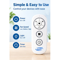 Produit populaire, télécommande universelle intelligente pour la maison, en plastique ABS blanc, 6 boutons, télécommande sans fil RF 433 MHz et télécommande 2,4 G