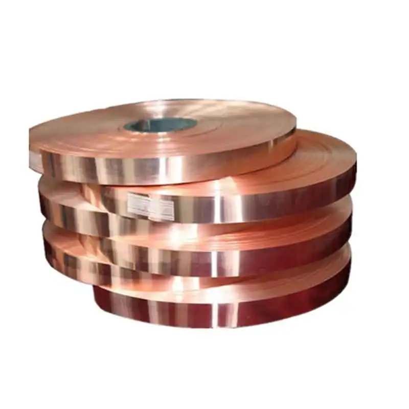 C2680 C1100 thin Red beryllium copper brass foils strips coils micron rolls Manufacturer copper coil