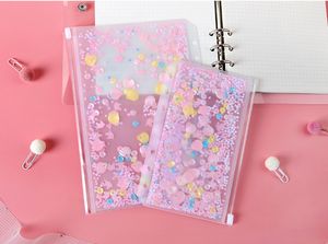 Toptan A5 A6 PVC fermuar kese payetler ile özelleştirilebilir 6-Ring dosya tutucu yan körüklü çanta belgeler için - Product Image 2