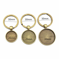 Cabochon fait main réglage porte-clés pendentif Base 25mm et 30mm porte-monnaie pour la mode bijoux à bricoler soi-même faisant des résultats clés