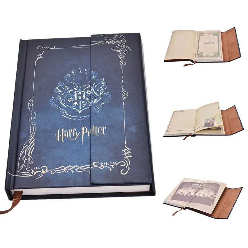 Calendario retro europeo de Harry Potter, Bloc de notas con hebilla magnética de tapa dura, 32K, regalo para estudiantes, cuaderno de plan semanal, manual