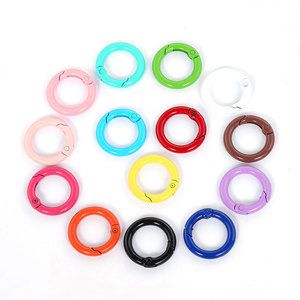 Hebilla de anillo de resorte metálica de colores pastel para accesorio de cadena de bolso DIY, diseño de apertura de 30 mm - Product Image 5