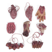 Accesorios para trucos de Halloween, colgante de dedo de órganos humanos simulados, casa embrujada aterradora, accesorios para habitación secreta