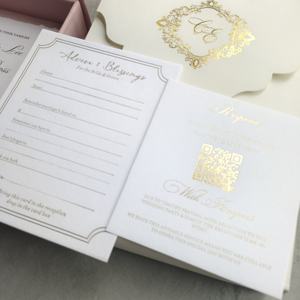 Boîte cadeau en velours <span class=keywords><strong>gris</strong></span> glamour avec ruban et enveloppe, monogramme personnalisé en feuille d'or pour les invitations de mariage et les cartes RSVP - Product Image 5