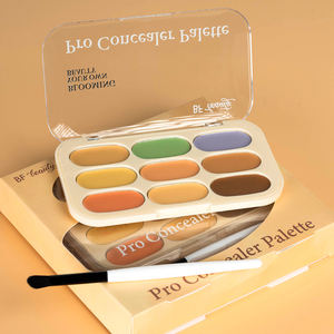 Paleta de <span class=keywords><strong>corrector</strong></span> de contorno de 9 colores de marca privada natural Paleta de <span class=keywords><strong>corrector</strong></span> profesional de seda en crema de maquillaje con el logotipo - Product Image 5