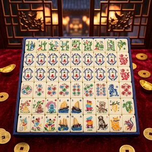 Mother Nature Themed Engraved Acrylic American Mahjong Set, 2026 Hot Selling Board Game for Adult Casino & Leisure <b>Entertainment</b> - Product Image 1