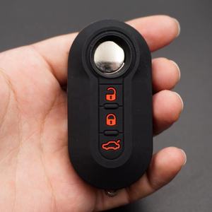 Porte-clés de voiture en Silicone à 3 boutons, étui rabattable, automatique, pour <span class=keywords><strong>Fiat</strong></span> grande 500 punto stilo 500x <span class=keywords><strong>panda</strong></span> ducato - Product Image 1