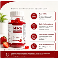 Gummies Adaptogènes de Maca Gélatinisé Noir, Rouge et Jaune à Base de Racine de Cuiqi
