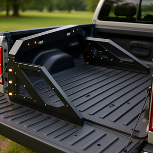 Barra Antivuelco Ajustable para Camioneta con 6 Luces Laterales Auxiliares Ámbar, Accesorios Universales para Control de Carga en Camionetas - Product Image 2