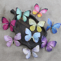 Accessoire de cheveux en tissu imprimé avec tête de papillon simulée en 3D, style chinois, rétro littéraire, décoration DIY