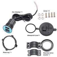 12V vélo électrique moto USB chargeur de téléphone 5V 2.1A alimentation Mobile prise de Port USB étanche adaptateur de charge rapide AUX 12-24v