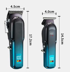 Nuevo Kit de Aseo Profesional Personalizado para Hombre, Recortadora de <span class=keywords><strong>Barba</strong></span> Inalámbrica Recargable para Barbería, Juego Completo de Cortadora y Recortadora de Cabello Eléctrica - Product Image 6