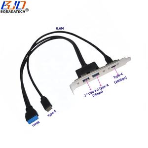 20Gbps USB <span class=keywords><strong>3.2</strong></span> Tip-C + <span class=keywords><strong>2</strong></span> * 5Gbps USB 3.0 Tip-A Konnektöründen Tip-E ve 19PIN Başlık Adaptörüne Veri Kablosu, Profil Braketi ile - Product Image 2