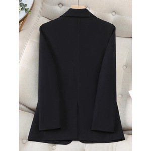 Women's Blazer Long Sleeve Light Blue Anti-Wrinkle Commute Wear - Product Image 3