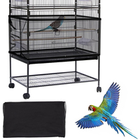 Cage à oiseaux respirante couverture perroquet attrape-graines housses de protection filet de maille fil métallique filets de caisse pour animaux de compagnie perruche couvertures de cage à oiseaux
