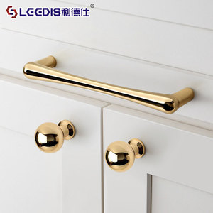 Lcedis Cabinet Handle Zinc Alloy Bar Pull Gold Minimalist <b>Wardrobe</b> Kitchen Drawer Hardware - Product Image 1