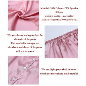 Maßgefertigtes Satin-Pyjama-<span class=keywords><strong>Set</strong></span> für Damen, Seiden-Schlafanzug mit Kurzen Ärmeln, Nachtwäsche für Braut und Brautjungfern, 2-teiliges <span class=keywords><strong>Set</strong></span> - Product Image 5