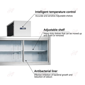 Cabinet de refroidissement en acier inoxydable Mini <span class=keywords><strong>vitrine</strong></span> pour boissons Réfrigérateur mural suspendu - Product Image 3