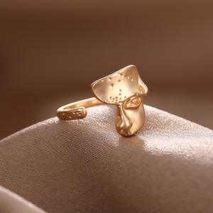 Anillo de aleación de máscara de nicho, anillo de máscara de personalidad versátil abierto, anillo Premium mate, joyería - Product Image 4