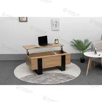 Square Lift Top Coffee Table, Luxury Solid Wood Furniture