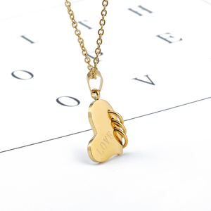 Bijoux de haute conception, bijoux en plaqué or 18K, collier de Couple Vintage européen - Product Image 3