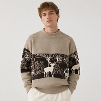 Pull de Noël décontracté à manches longues en tricot personnalisé OEM/ODM pour homme