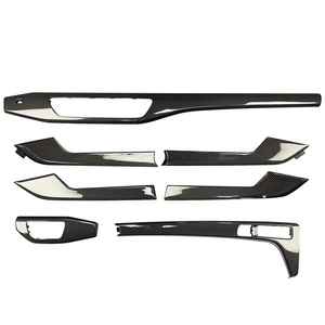 Juego de 7 piezas de molduras de fibra de carbono para salpicadero <span class=keywords><strong>Audi</strong></span> A6 C7 C8/A4 B8.5 A3 8V/S5 B9/B9.5/Q5/S3/S4/A5/B8/R8, acabado pulido, fácil instalación - Product Image 1