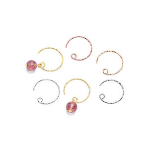 Ganchos para Pendientes en Forma de U, Hipoalergénicos, Chapados en Oro sobre Plata de Ley, para la Fabricación de Joyería - Product Image 1
